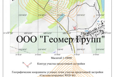 Копия топографического плана предстоящей застройки, г Пушкино, д Левково-3