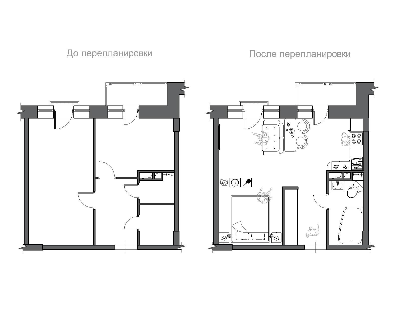 Образцы перепланировки квартир